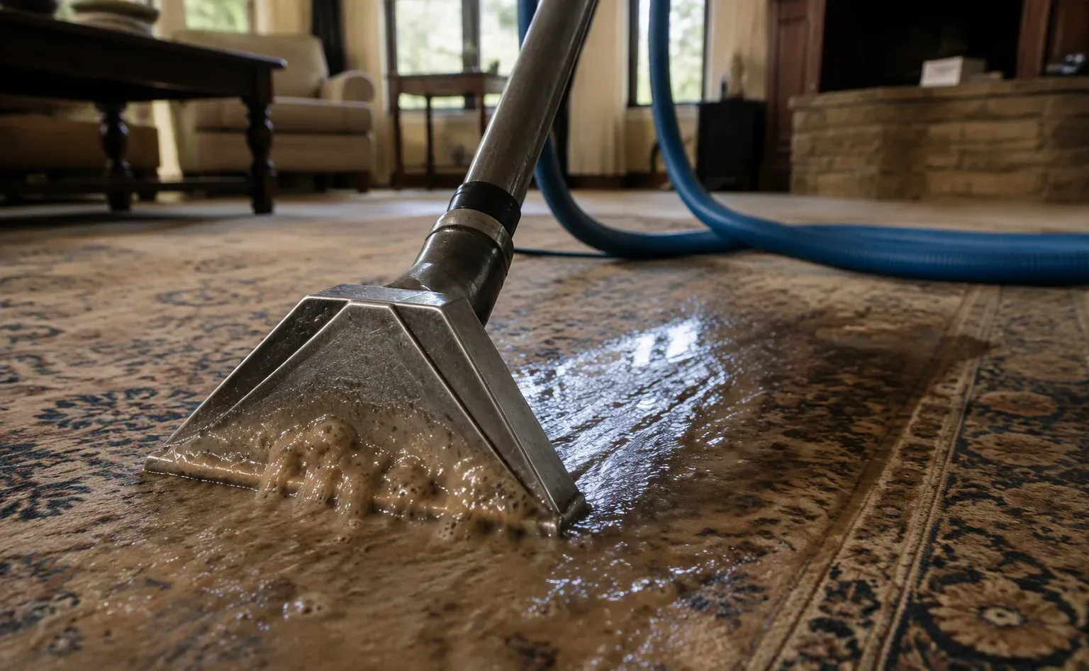 Water extraction and standing water removal in a Sumter home